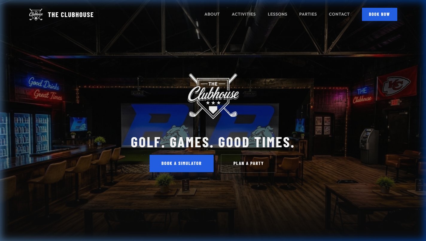 The Clubhouse website screenshot